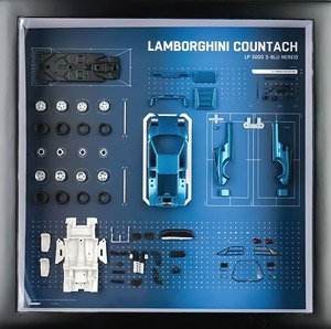 Countach LP5000 S Blue Parts Display Frame (Diecast Car)