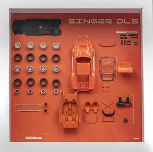Singer DLS Turbo Orange Red Parts Display Frame (Diecast Car)