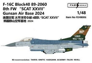 F-16 Block40 89-2060 8th FW `SCAT XXVII` Gunsan Air Base 2024 (Decal)