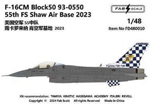 F-16CM Block50 93-0550 55th FS Shaw Air Base 2023 (Decal)