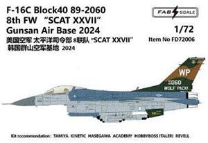 F-16C Bolck40 89-2060 8th FW `SCAT XXVII` Gunsan Air Base 2024 (Decal)