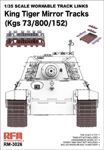 Workable Track Links for King Tiger (Mirror Tracks) (Plastic model)