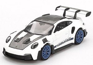 Porsche 911 (992) GT3 RS Weissach Package White w/Indigo Blue (RHD) (Diecast Car)