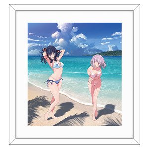 グリッドマン ユニバース 描き下ろし額装高精細アート (宝多六花＆新条アカネ/水着) (キャラクターグッズ)