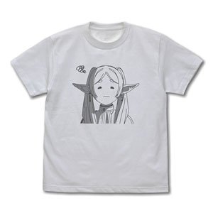 葬送のフリーレン フリーレン フェイス Tシャツ すごく嫌そうな顔ver. WHITE XL (キャラクターグッズ)