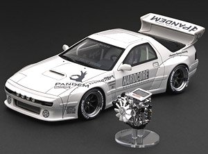 PANDEM RX-7 (FC3S) White With Engine (ミニカー)