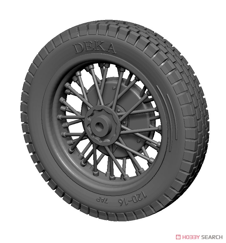 WWII ドイツ ツュンダップKS750オートバイ用ホイールセット(アカデミー用) (プラモデル) その他の画像3
