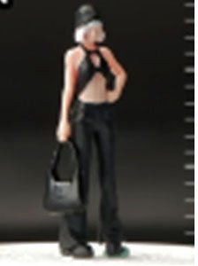 Belly button girl (Silver Hair) (Diecast Car)
