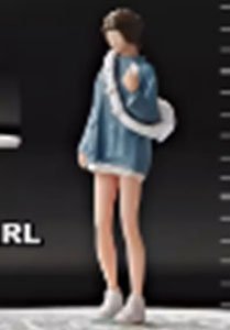 Bare Leg Woman Blue (Diecast Car)