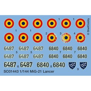 MiG-21 ランサー ルーマニア空軍 デカール (デカール)