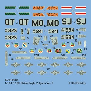 F-15E ストライクイーグル デカール2 (3機分入) (デカール)