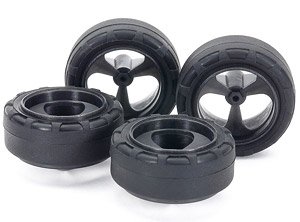 GP.541 ローフリクション小径ナロータイヤ(24mm)＆カーボン強化ホイール (3本スポーク) (ミニ四駆)