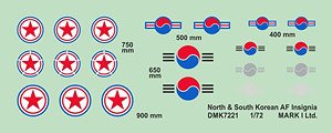 North & South Korean AF Insignia (Decal)