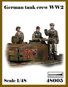 WWII ドイツ 冬季装備の戦車兵チームセット(3体入) (プラモデル)