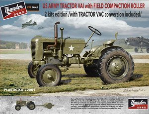 米・ケース社軍用＆民間トラクター2セットVAI+整地圧縮ローラー付 (プラモデル)