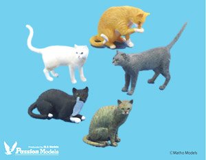 猫好きが認めるネコ 5種セット (プラモデル)