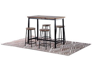 MMM Toys 1/6 Industrial Style American Table & Chair 3.0 (Fashion Doll)