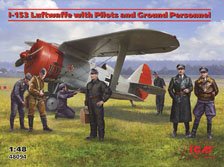 I-153 Luftwaffe with Pilots and Ground Personnel (Plastic model)