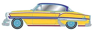 1954 Chevrolet Bel Air Lowrider Metallic Yellow (Diecast Car)
