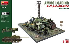 AMMO LOADING. SU-85, GAZ-MM & CREW. BIG SET (Plastic model)