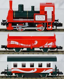 Pocket Line Series Christmas Train Steam Locomotive & Wagons (Chibi-loco Set) (3-Car Set) (Model Train)