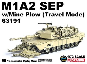 M1A2 SEP w/Mine Plow (Travel Mode) Desert (Pre-built AFV)