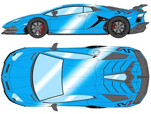 Lamborghini Aventador SVJ 2018 (Leirion wheel) ブルーアイギル (ミニカー)