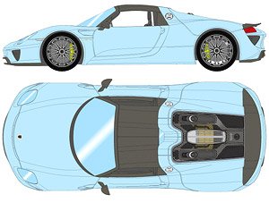 Porsche 918 Spyder 2011 ガルフブルー (カーボンディテール) (ミニカー)