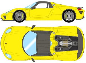 Porsche 918 Spyder 2011 レーシングイエロー (カーボンディテール) (ミニカー)