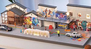 Street Scene Diorama (w/Lighting) (Diecast Car)