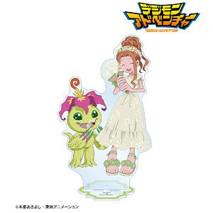 Digimon Adventure [Especially Illustrated] Mimi Tachikawa & Palmon 25th Anniversary Ver. Extra Large Acrylic Stand (Anime Toy)