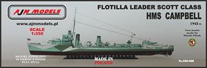 Flotilla leader Scott Class, HMS Campbell 1942 (Plastic model)