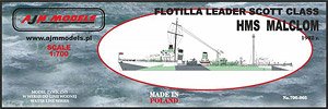 Flotilla Leader Scott Class, HMS Malcolm 1942 (Plastic model)