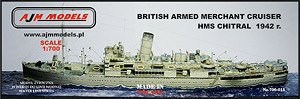 British Armed Merchant Cruiser HMS Chitral 1942 (Plastic model)