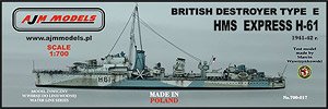 British Destroyer Type E HMS Express 1941 (Plastic model)