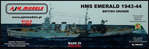 HMS EMERALD 1943-1944 British Cruiser (Plastic model)