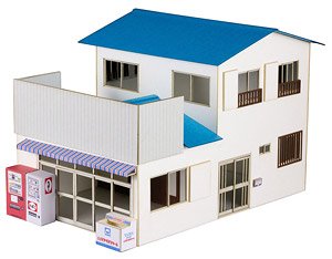 16番(HO) ペーパーキット まちかどアクセサリーシリーズ 商店「よろずや」 (組み立てキット) (鉄道模型)