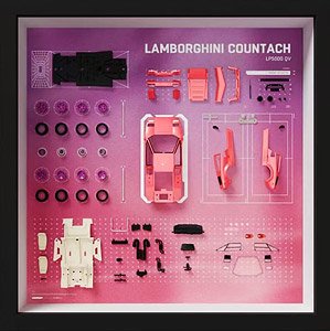 Countach LP5000 QV Pink Parts Display Frame (Diecast Car)