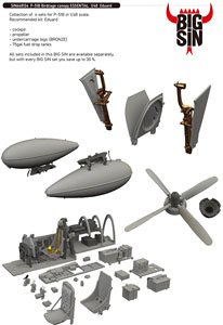 P-51B 通常キャノピー装備機 エッセンシャルパーツセット (エデュアルド用) (プラモデル)