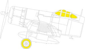Masking Sheet for F4U-2 T Face (for Hobby Boss) (Plastic model)