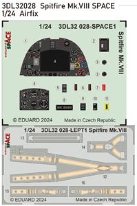 スピットファイア Mk.VIII スペース内装3Dデカール w/エッチングパーツセット (エアフィックス用) (プラモデル)