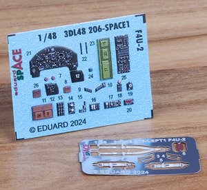 F4U-2 スペース内装3Dデカール w/エッチングパーツセット (ホビーボス用) (プラモデル)