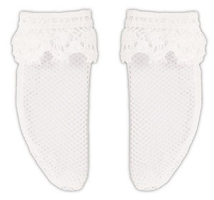 PNS Tulle Knit Lace Socks White (Fashion Doll)