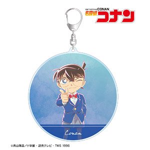 Detective Conan Conan Edogawa Ani-Art Aqua Label Big Acrylic Key Ring (Anime Toy)
