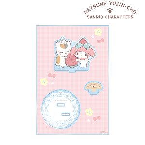 Natsume`s Book of Friends x Sanrio Characters Nyanko-sensei x My Melody Big Acrylic Stand w/Parts Ver. A (Anime Toy)