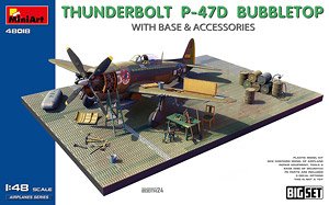 THUNDERBOLT P-47D BUBBLETOP WITH BASE & ACCESSORIES. BIG SET (Plastic model)