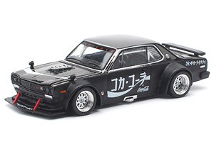 SKYLINE GT-R DRIFT (HAKOSUKA) - COCA COLA ZERO JP BLACK CHROME (ミニカー)
