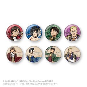 進撃の巨人 トレーディング缶バッジ 仮面舞踏会Ver. (8個セット) (キャラクターグッズ)