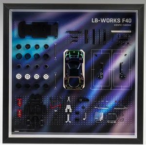 LB F40 frame version kinetic chrome/ parts frame (Diecast Car)