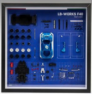 LB F40 frame version Chrome pilot blue/ parts frame (Diecast Car)